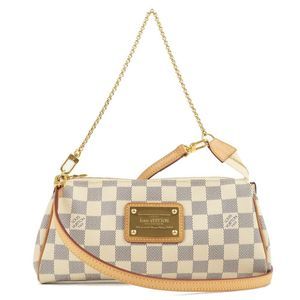 Authentic Louis Vuitton Damier Azur Eva Chain 2Way Bag Pouch N5524